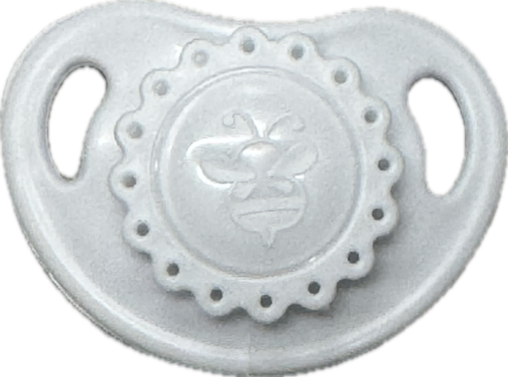 HoneyBug Newborn Precious Vintage Pacifier for 18" Dolls - Silver Cloud