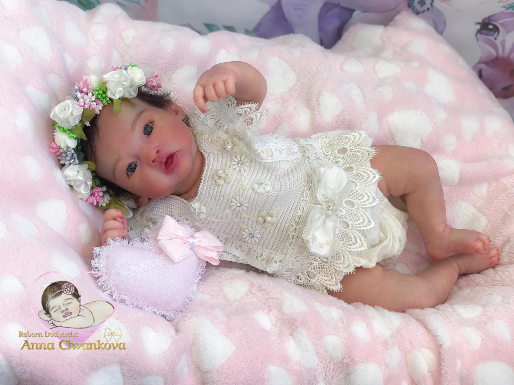 Reborn Crystal baby doll kit unpainted W/  FREE GIFT so cute and soft vinyl 