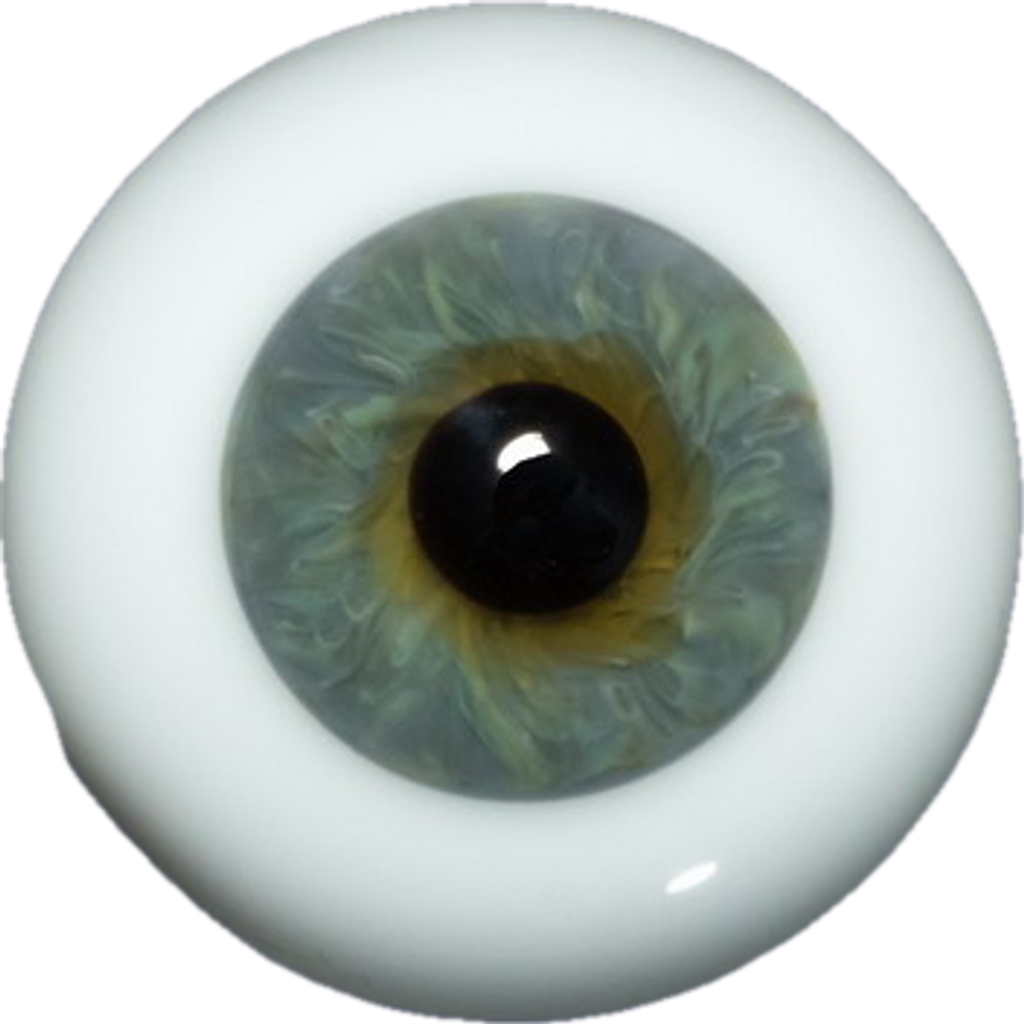 German Glass Eyes: Lifelike Full Round Mouth Blown Hazel Green 