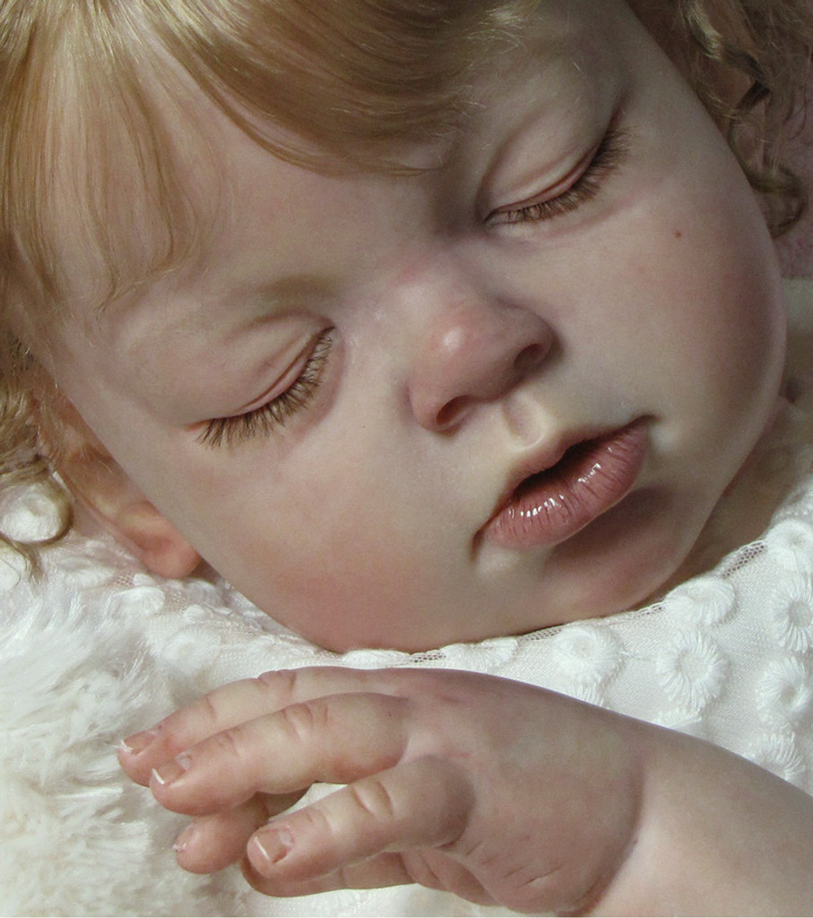 Arianna Asleep Reborn Vinyl Toddler Doll Head by Reva Schick - Head Only