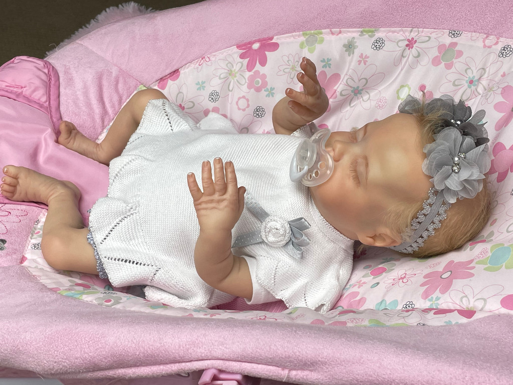 Delilah Reborn Finished Baby Girl Collectors Doll sculpted by Nikki Johnston