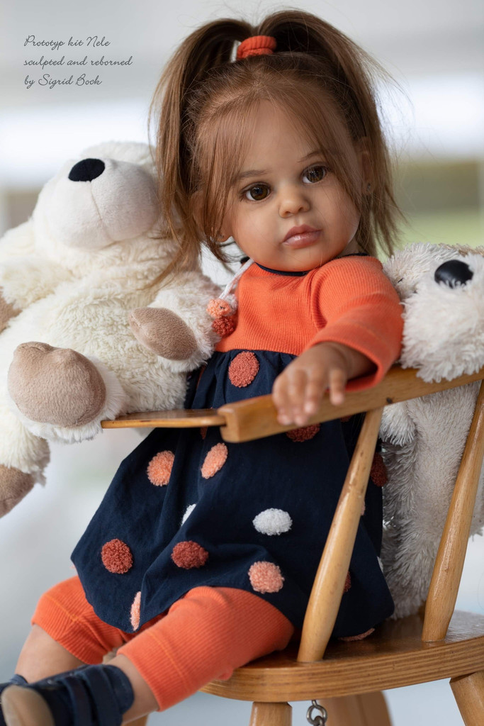 Nele Reborn Vinyl Toddler Doll Kit by Sigrid Bock