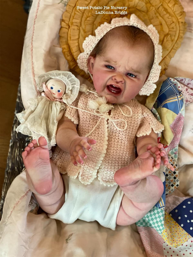 K*様 Original paint T crying baby Crybaby Calia Reborn Vinyl Toddler Doll Kit by Ping Lau