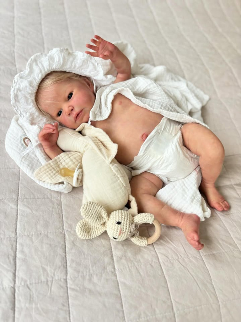 Silvia Reborn Vinyl Doll Kit by Adrie Stoete 19" A portrait of Silvia Ezquerra as a baby