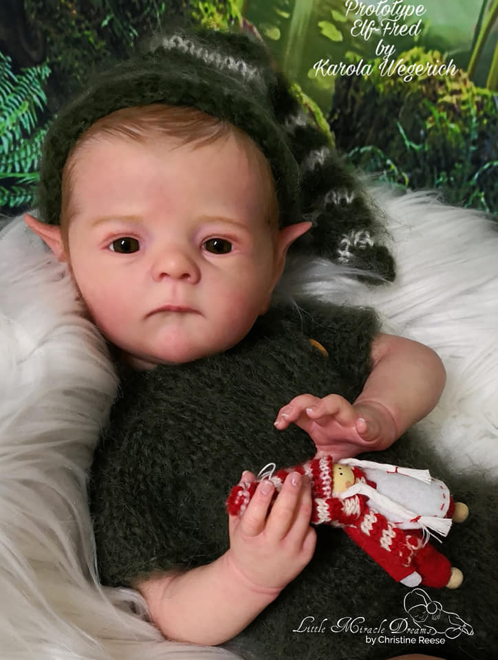 リボーンドール(エルフ) Fred the Baby Elf Reborn Vinyl Doll Kit by Karola Wegerich 21