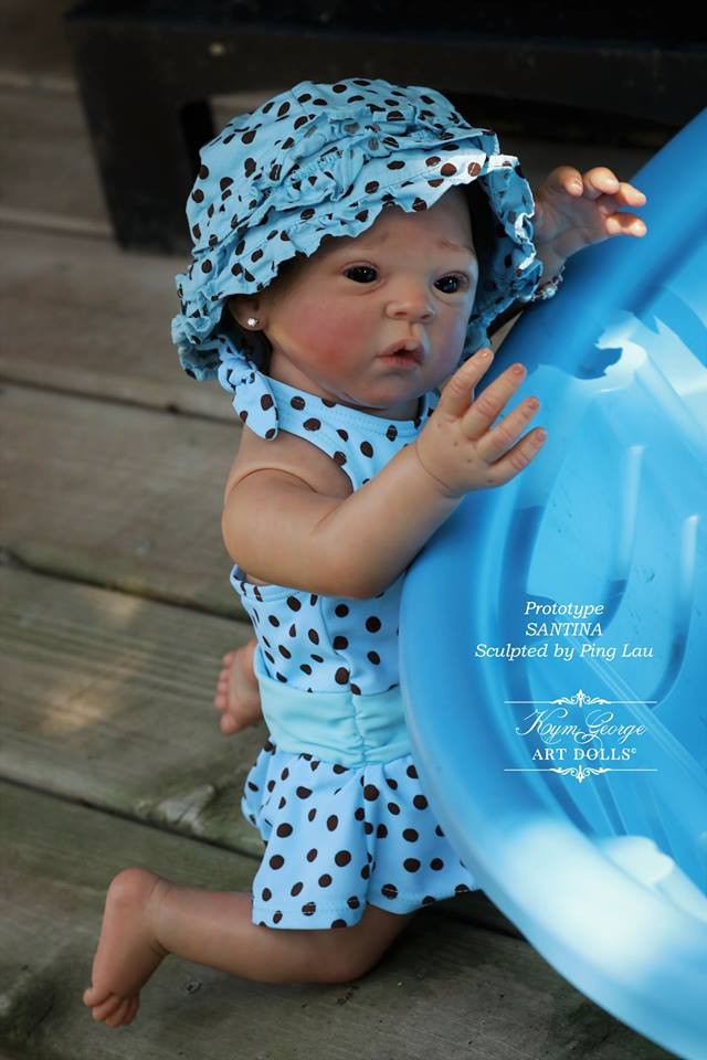 Santina Reborn Vinyl Doll Kit by Ping Lau 20"  3/4 Limbs