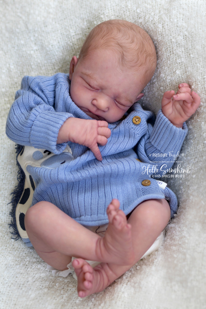 Frizzle Reborn Vinyl Doll Kit by Severine Piret 18