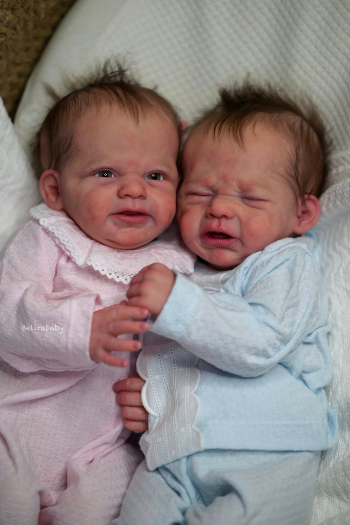 Twin Set: Rinzin & Rudy Reborn Vinyl Doll Kits by Severine Piret 19" Limited Edition