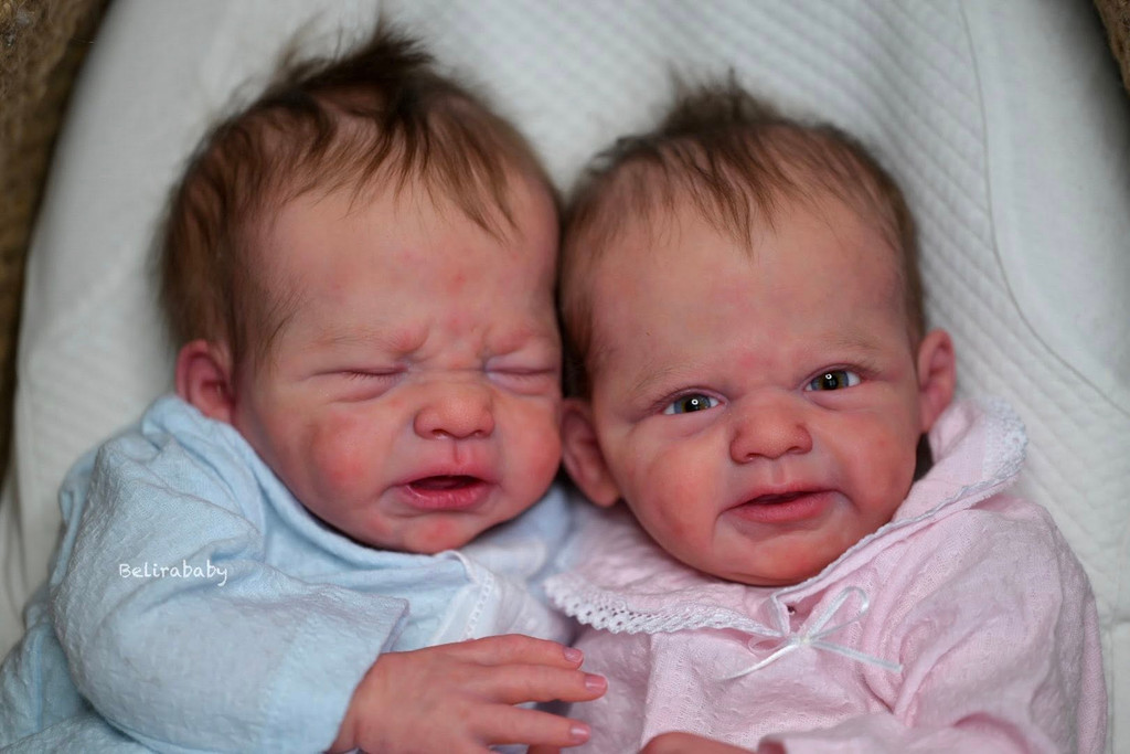 Twin Set: Rinzin & Rudy Reborn Vinyl Doll Kits by Severine Piret 19" Limited Edition