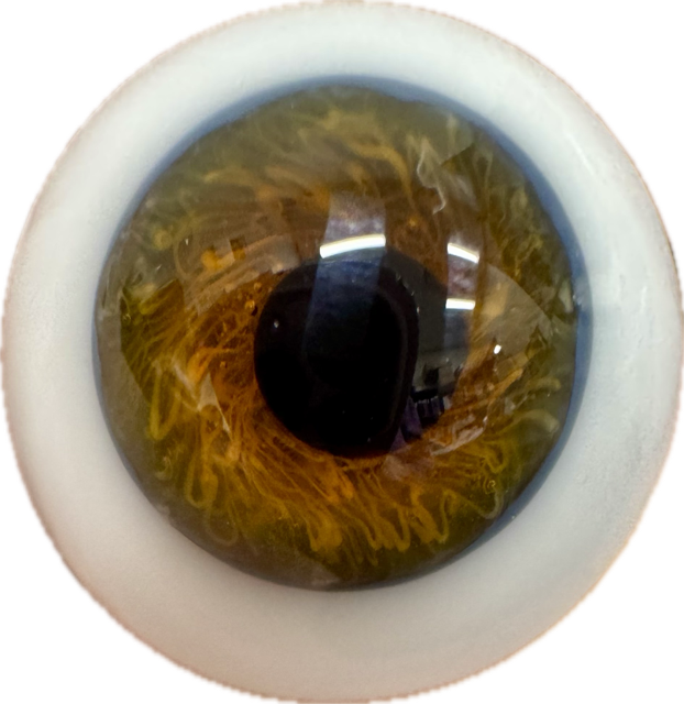 German Glass Eyes: Lifelike Full Round Mouth Blown Brown MA06
