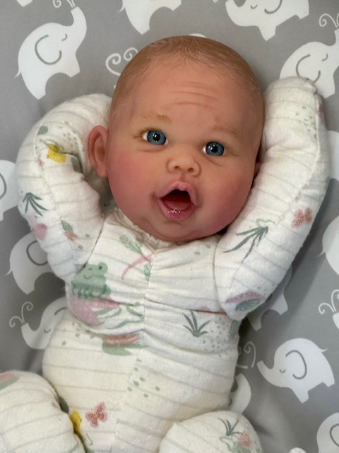 Colby Silicone Reborn CUDDLE BABY by Ping Lau Ready to Go Frogs  18"