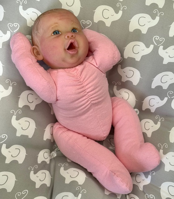 Colby Silicone Reborn CUDDLE BABY by Ping Lau Ready to Go Pink PJ's 18"