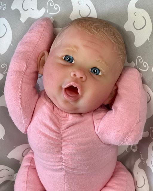 Colby Silicone Reborn CUDDLE BABY by Ping Lau Ready to Go Pink PJ's 18"