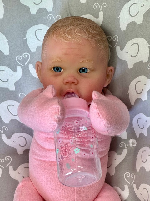 Colby Silicone Reborn CUDDLE BABY by Ping Lau Ready to Go Pink PJ's 18"