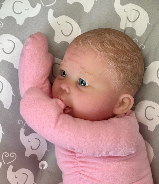 Colby Silicone Reborn CUDDLE BABY by Ping Lau Ready to Go Pink PJ's 18"