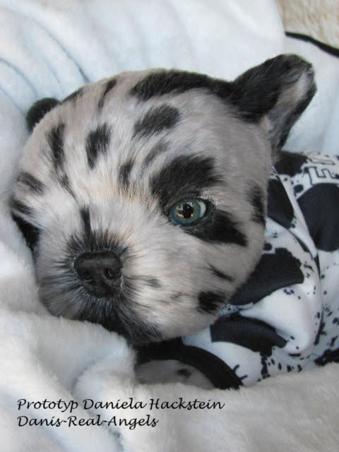 Freida the French Bull Dog Puppy Reborn Vinyl Doll Kit by Simon Laurens 16"
