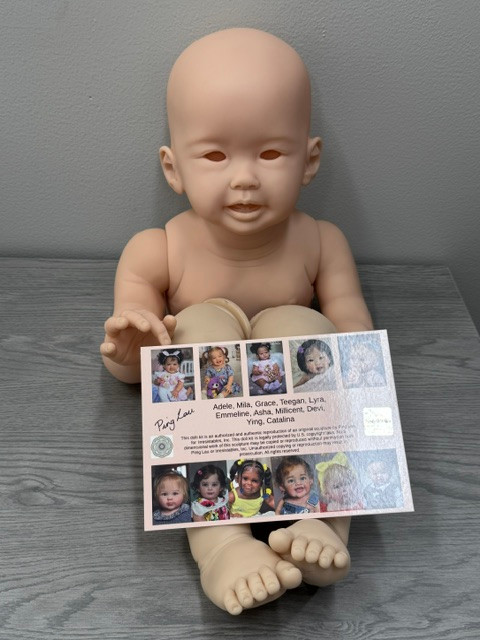 Teegan Reborn Vinyl Toddler Doll Kit by Ping Lau 28" Mixed Vinyl Close Out Price