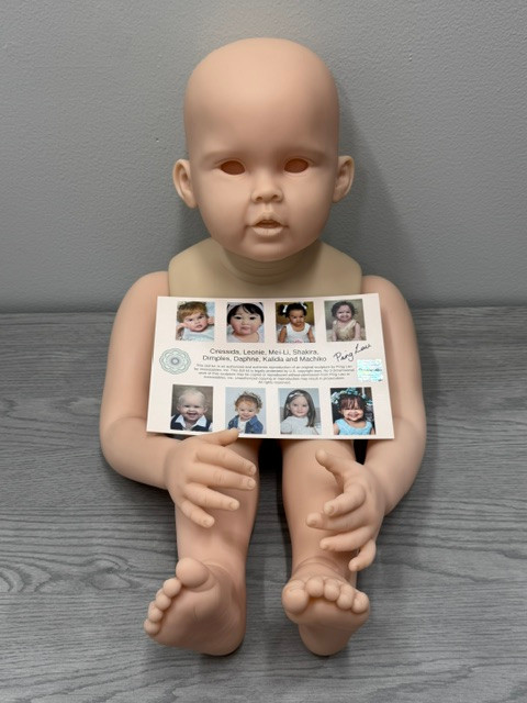 Cressida Reborn Vinyl Toddler Doll Kit by Ping Lau 32" Mixed Vinyl Close Out Price