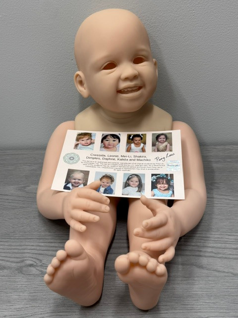 Shanthi Reborn Vinyl Toddler Doll Kit by Ping Lau 32" Mixed Vinyl Close Out Price