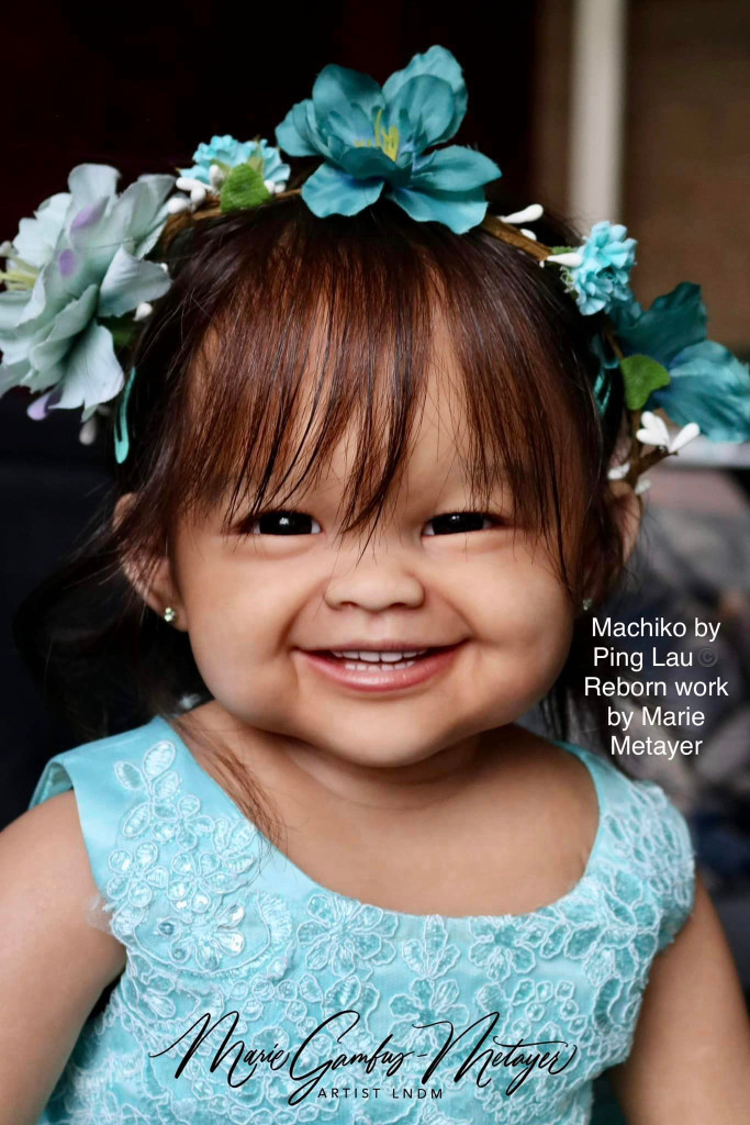 Machiko Reborn Vinyl Toddler Doll Kit by Ping Lau 32" Mixed Vinyl Close Out Price