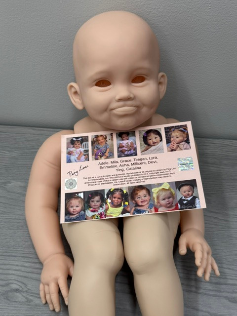 Millicent Reborn Vinyl Toddler Doll Kit by Ping Lau 28" Mixed Vinyl Close Out Price 