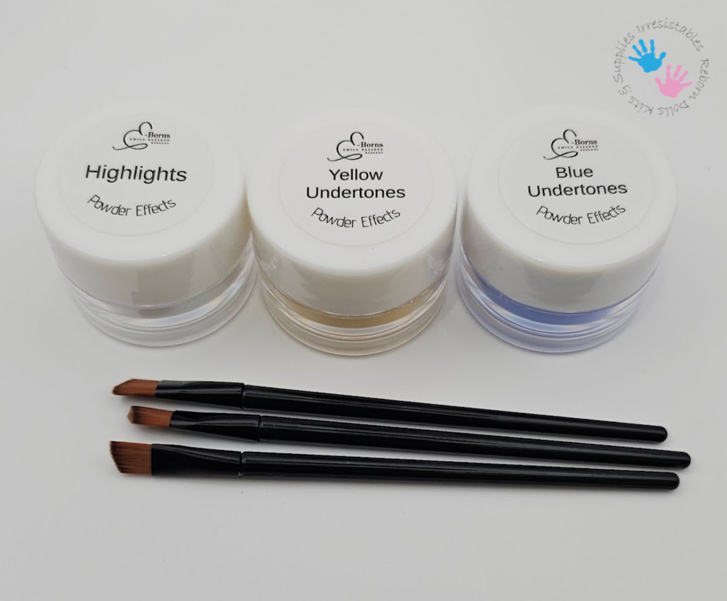 E-Borns Powder Effects Undertones & Highlights Set: White, Yellow and Blue