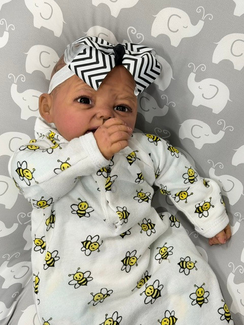 Saylor Silicone Reborn CUDDLE BABY Ethnic Skin Tone by Ping Lau Bumble Bees 18"