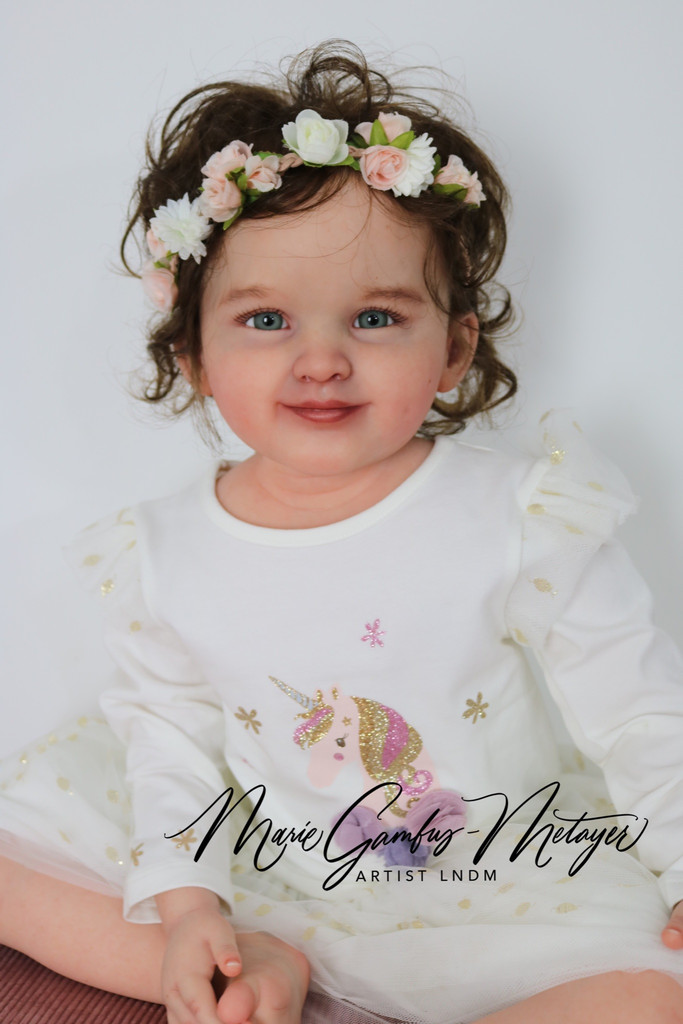 Kalidah Reborn Vinyl Toddler Doll Kit by Ping Lau 32" Mixed Vinyl Close Out Price