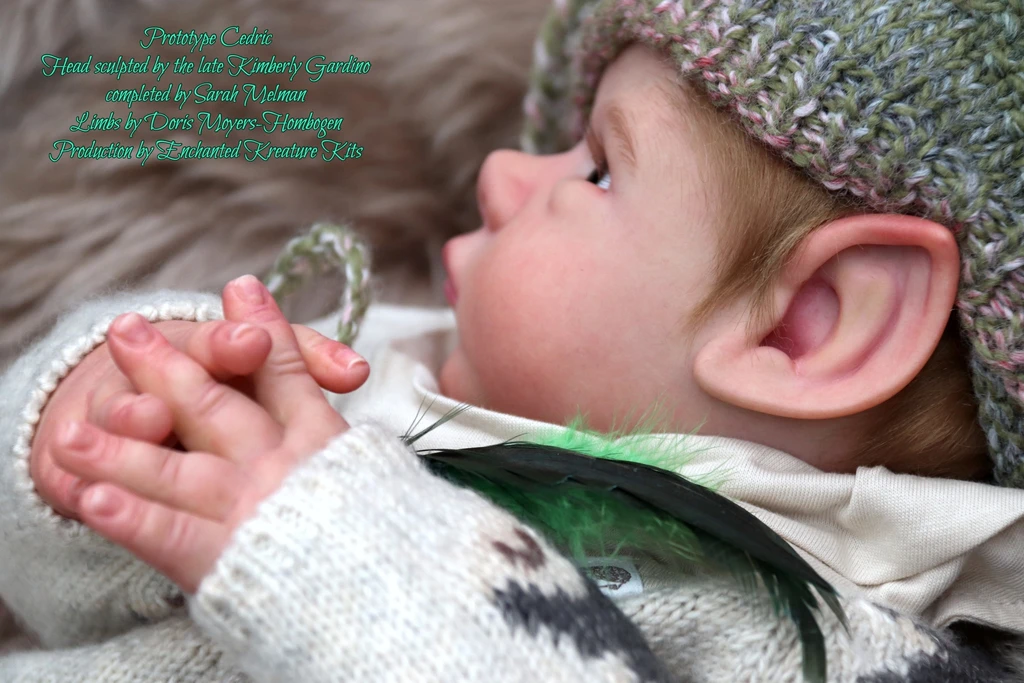 EKK Cedric Fantasy Elf Reborn Vinyl Doll Kit 23" By Doris Moyers Hornbogen in collaboration with the Late Kimberly Gardino and Sarah Mellman 