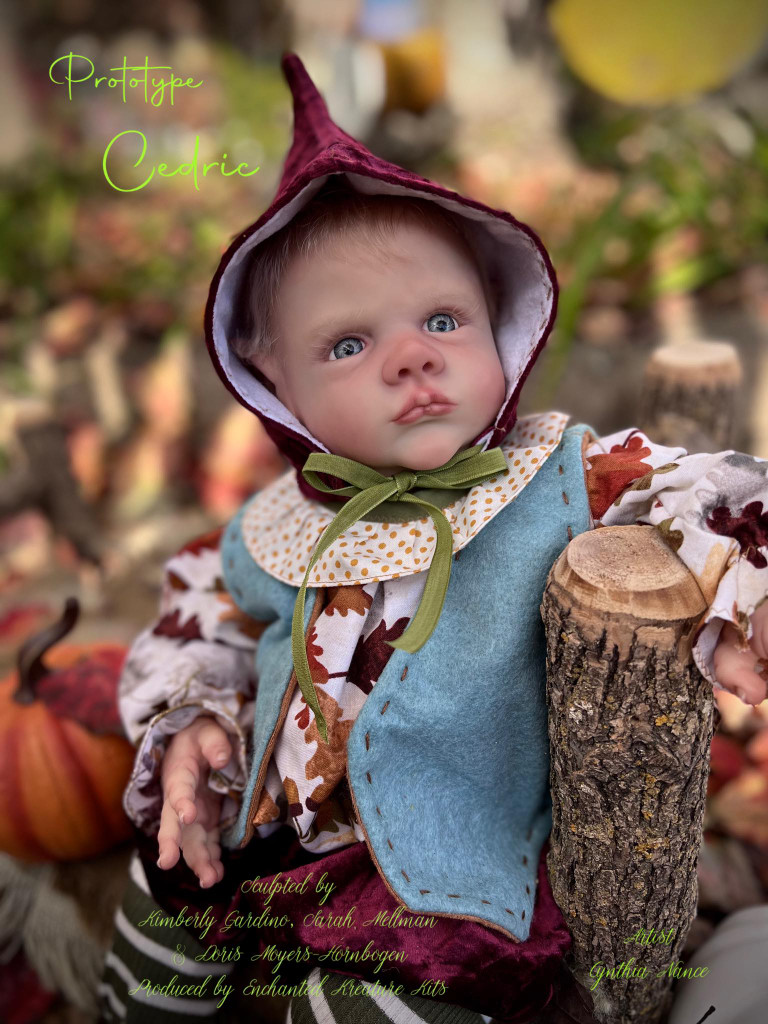 EKK Cedric Fantasy Elf Reborn Vinyl Doll Kit 23" By Doris Moyers Hornbogen in collaboration with the Late Kimberly Gardino and Sarah Mellman 