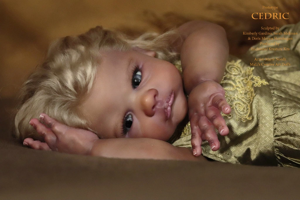 EKK Cedric Fantasy Elf Reborn Vinyl Doll Kit 23" By Doris Moyers Hornbogen in collaboration with the Late Kimberly Gardino and Sarah Mellman 