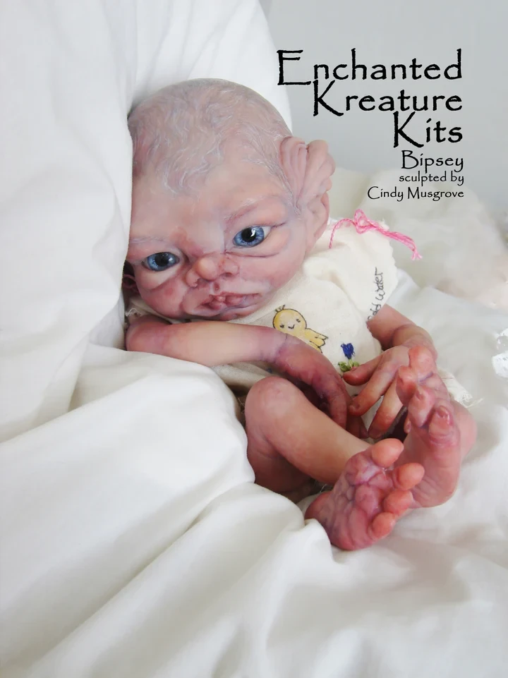 EKK Bipsey Manor Elf Reborn Vinyl Doll Kit by Cindy Musgrove 12"