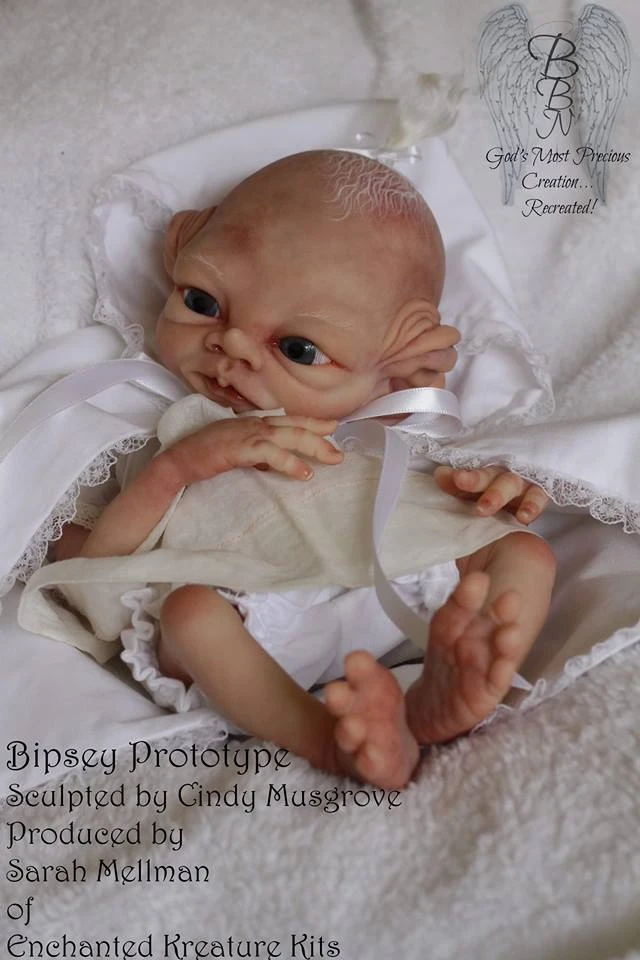 EKK Bipsey Manor Elf Reborn Vinyl Doll Kit by Cindy Musgrove 12"