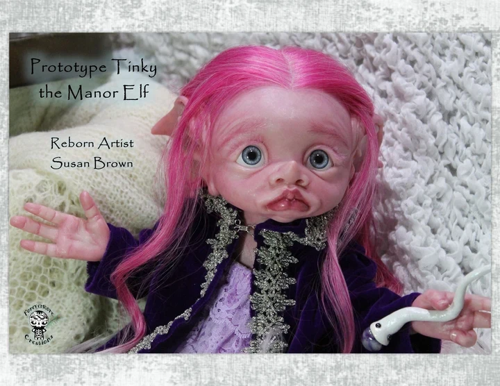 EKK Tinky Manor Elf Reborn Vinyl Doll Kit by Cindy Musgrove 16"