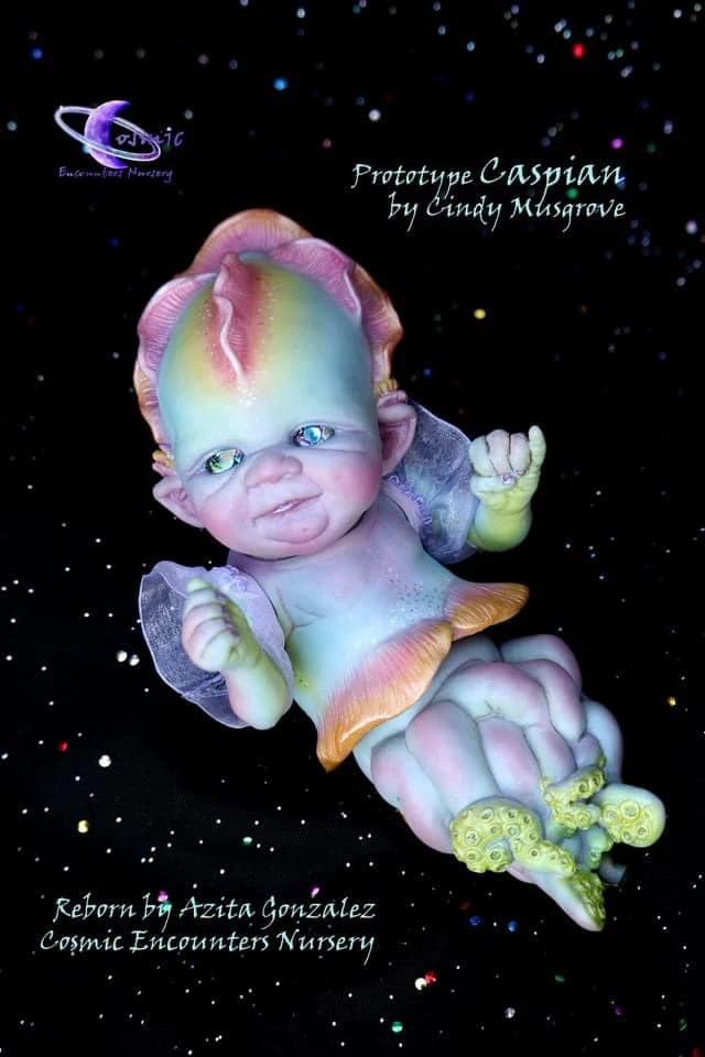EKK Caspian Baby Squidling Reborn Vinyl Doll Kit by Cindy Musgrove 14"