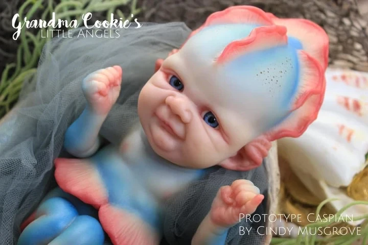 EKK Caspian Baby Squidling Reborn Vinyl Doll Kit by Cindy Musgrove 14"