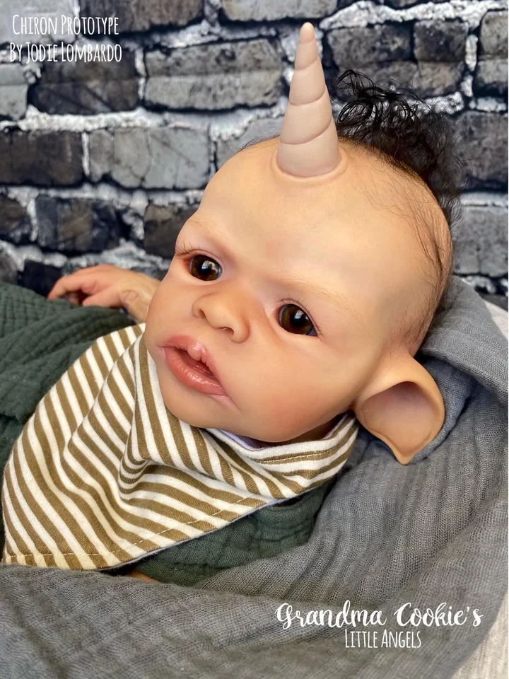 EKK  Chiron Reborn Vinyl Centauricorn, half centaur and half unicorn Doll Kit by Jodie Lombardo 21" 