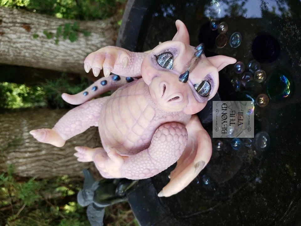 EKK  Hugo Reborn Vinyl Baby Dragon Doll Kit by Sarah Mellman 10"