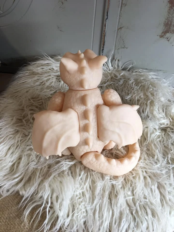 EKK  Hugo Reborn Vinyl Baby Dragon Doll Kit by Sarah Mellman 10"