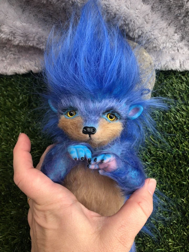 EKK Hans Reborn Vinyl Hedgehog Doll Kit by Marjoline Barge 10"
