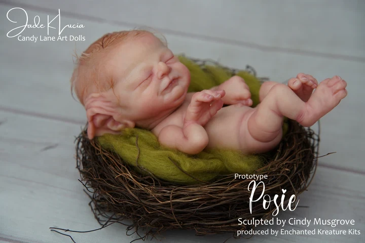 EKK Posie Manor Elf Reborn Vinyl Doll Kit by Cindy Musgrove 8"