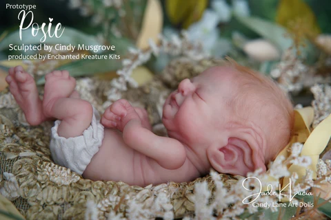 EKK Posie Manor Elf Reborn Vinyl Doll Kit by Cindy Musgrove 8"