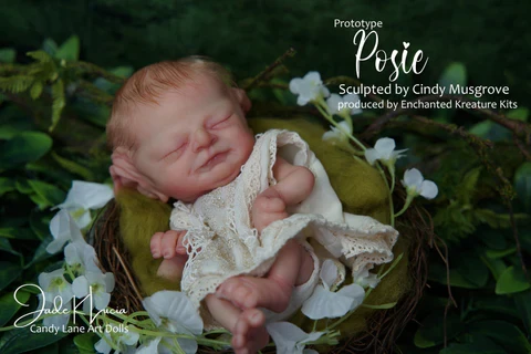 EKK Posie Manor Elf Reborn Vinyl Doll Kit by Cindy Musgrove 8"