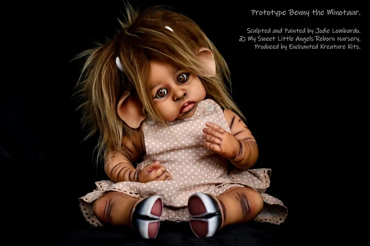 EKK Benny the baby Minataur Hybrid Reborn Vinyl Doll Kit by Jodie Lombardo 21-22"