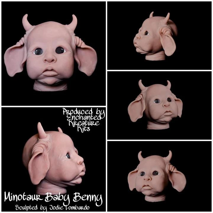 EKK Benny the baby Minataur Hybrid Reborn Vinyl Doll Kit by Jodie Lombardo 21-22"
