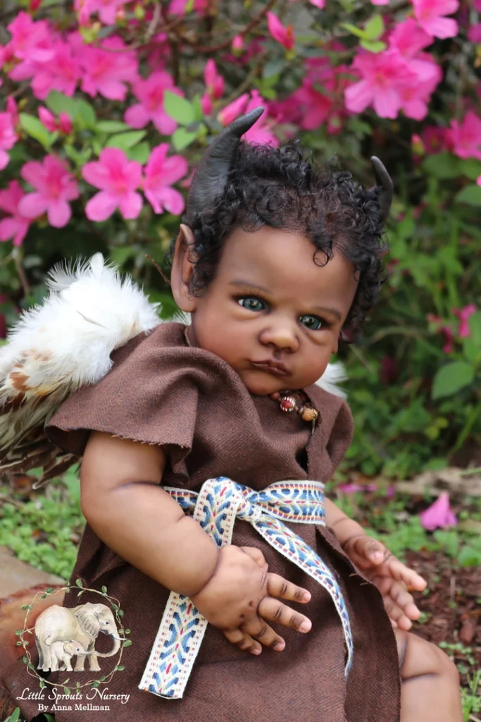 EKK Vinyl  Double Horns Accessory for any doll it by Sarah Mellman 
