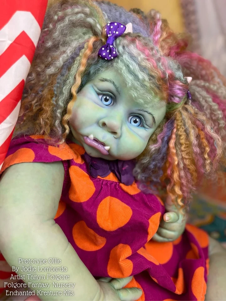 EKK Ollie the toddler Woodland Ogre Reborn Vinyl  Doll Kit by Jodie Lombardo 25" Limited Edition
