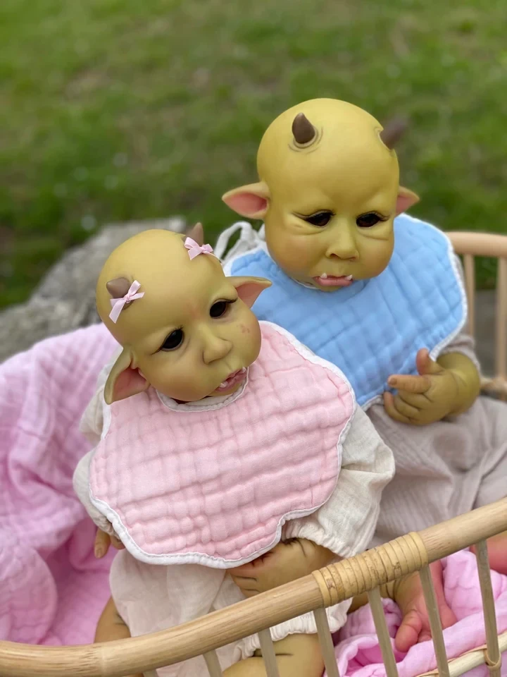 EKK Ollie the toddler Woodland Ogre Reborn Vinyl  Doll Kit by Jodie Lombardo 25" Limited Edition