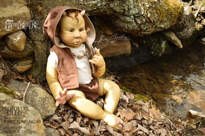 EKK Ollie the toddler Woodland Ogre Reborn Vinyl  Doll Kit by Jodie Lombardo 25" Limited Edition