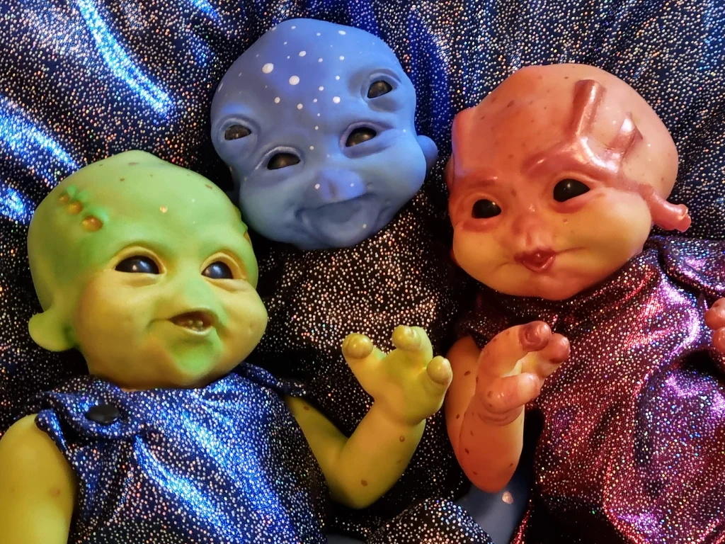  EKK Bibbles Babbles & Bubbles ONE LOW PRICE!  Fantasy Little Alien Reborn Vinyl Doll Kits by Doris Moyers Hornbogen 16"